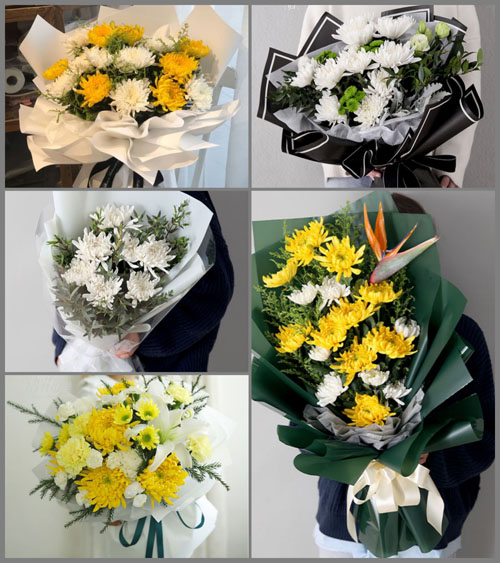 山东莱芜钢城区汶源街道北丈八丘村白事花束代送